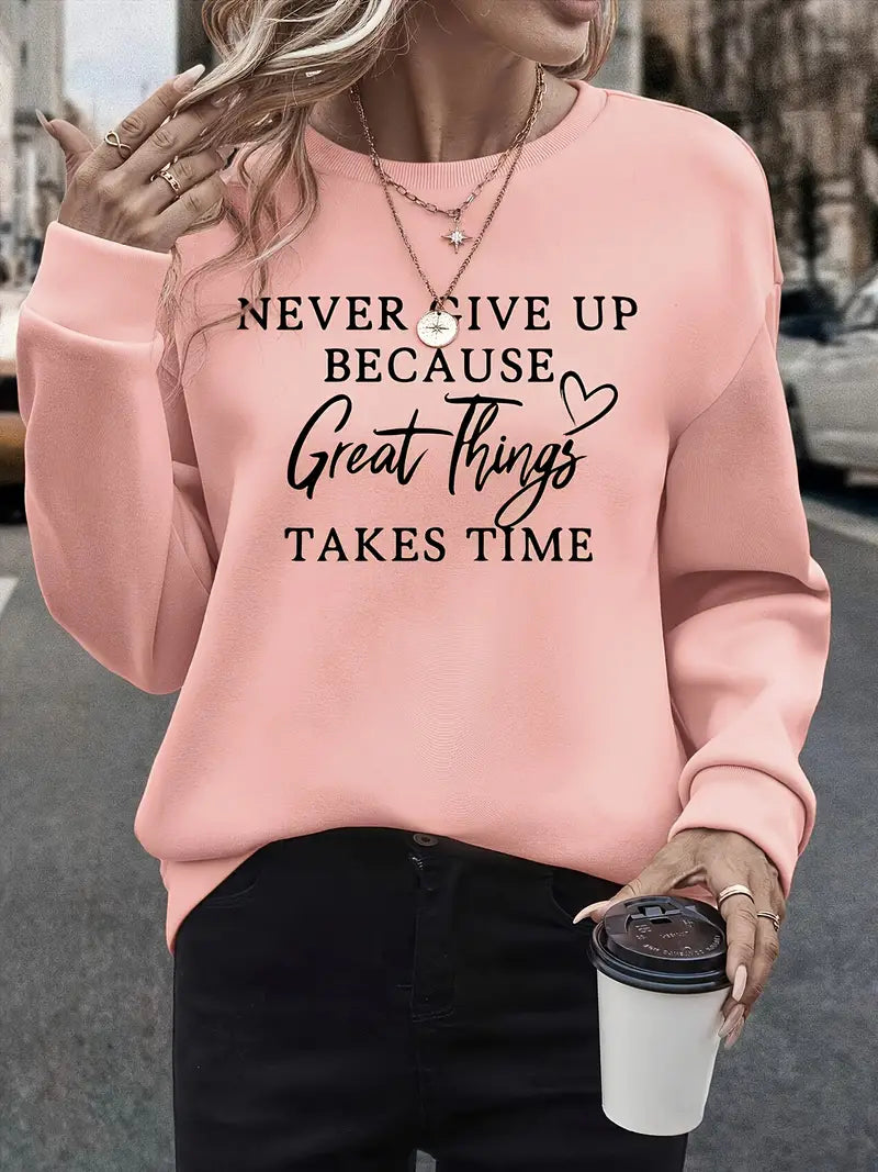 Fudus Sweatshirt mit auffallendem Buchstabenprint