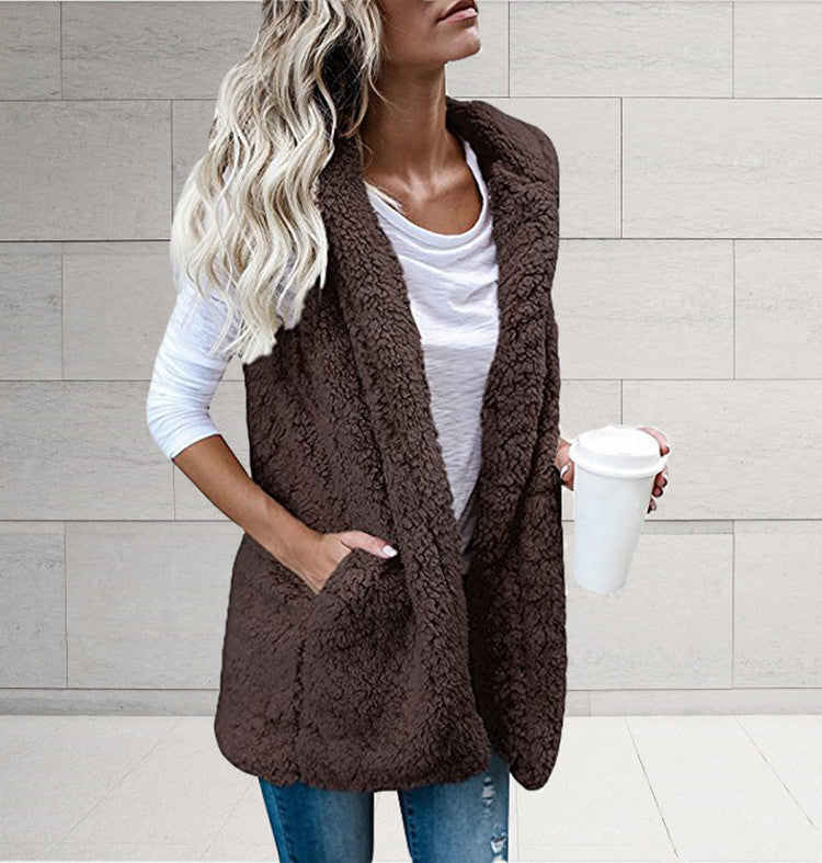 Damen Kuschelige Fleece-Weste mit ergonomischem Schnitt und großen Taschen Krohn-e