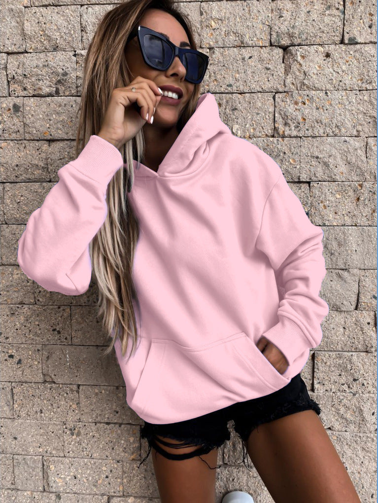 Damen Kapuzenpullover mit weichem Fleece-Innenfutter und lässigem Schnitt Krohn-e