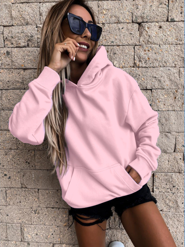 Damen Kapuzenpullover mit weichem Fleece-Innenfutter und lässigem Schnitt Krohn-e