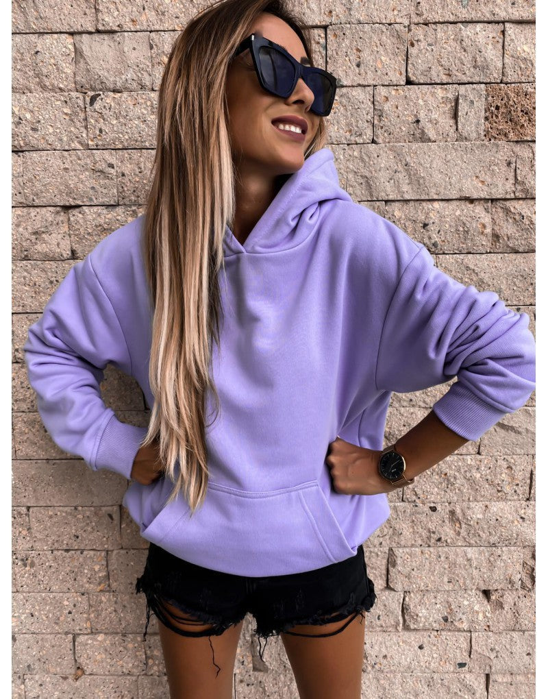 Damen Kapuzenpullover mit weichem Fleece-Innenfutter und lässigem Schnitt Krohn-e