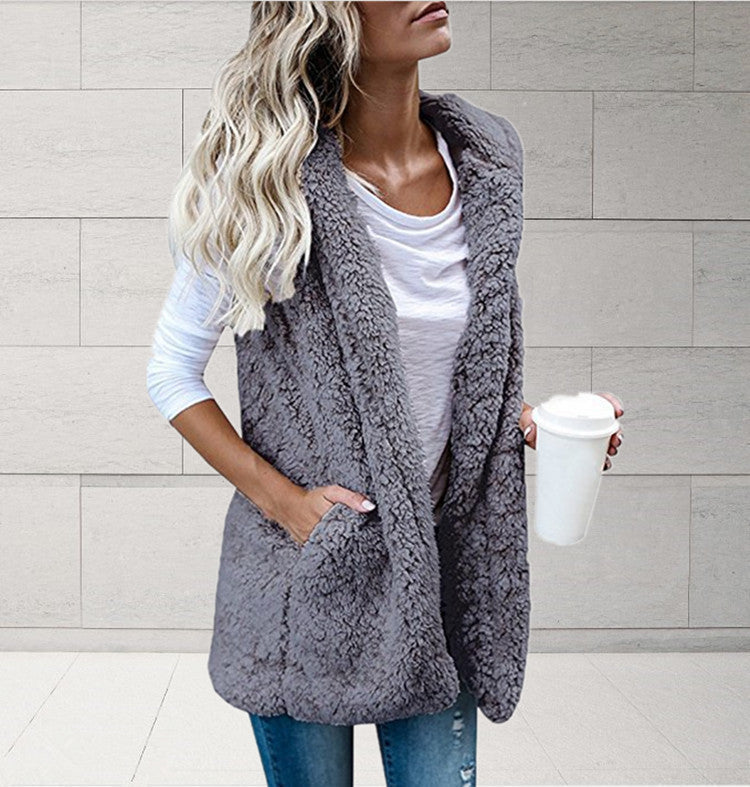 Damen Kuschelige Fleece-Weste mit ergonomischem Schnitt und großen Taschen Krohn-e