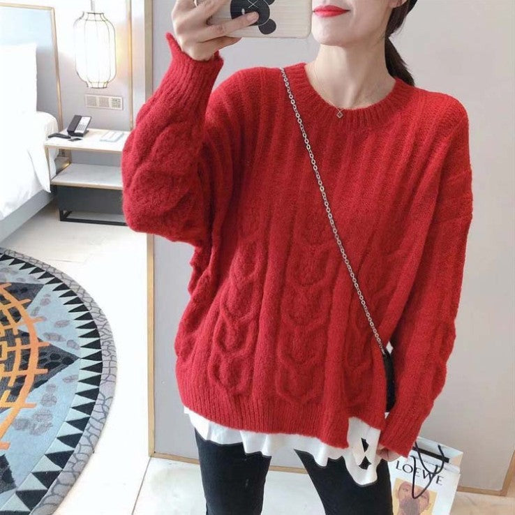 Damen Grobstrickpullover mit Zopfstrickmuster und lässigem Schnitt Krohn-e