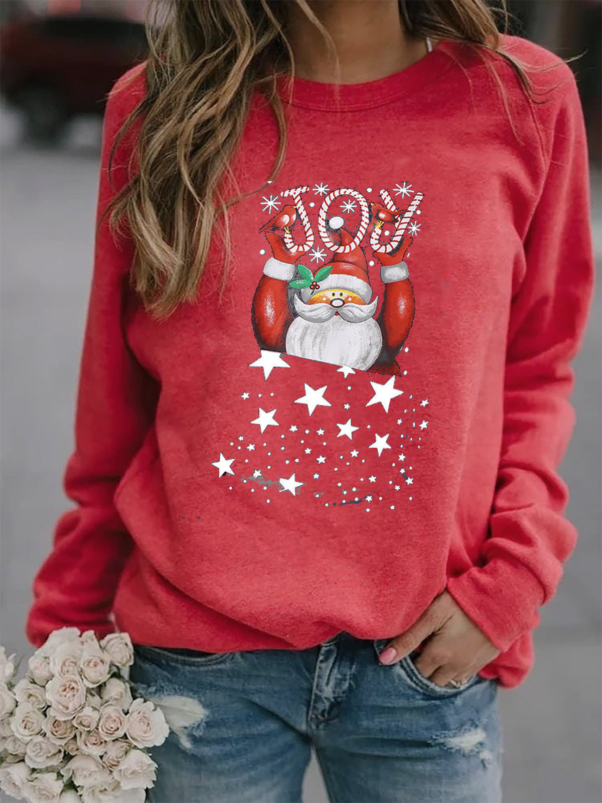 Damen Sweatshirt mit festlichem Weihnachtsmotiv Krohn-e