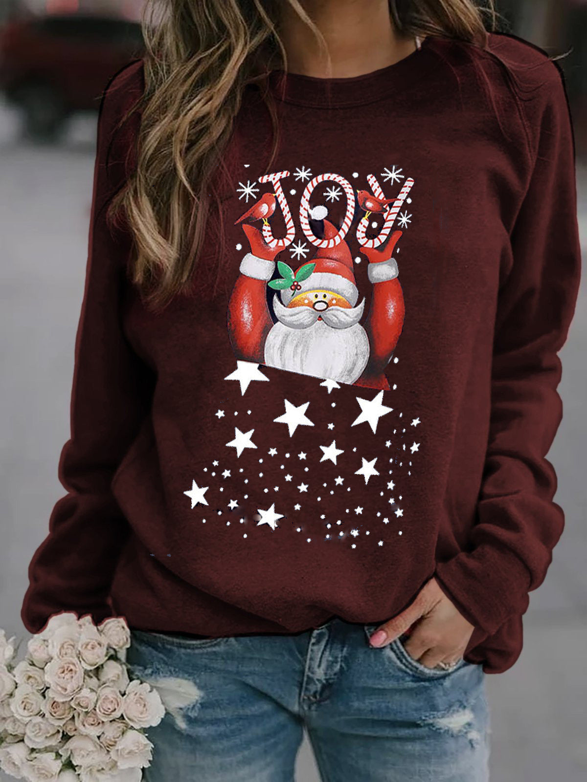 Damen Sweatshirt mit festlichem Weihnachtsmotiv Krohn-e