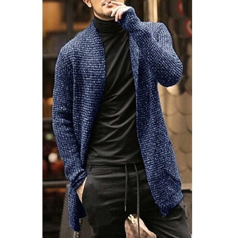 Herren Grober Strickcardigan mit offenem Design und modernen Details Krohn-e