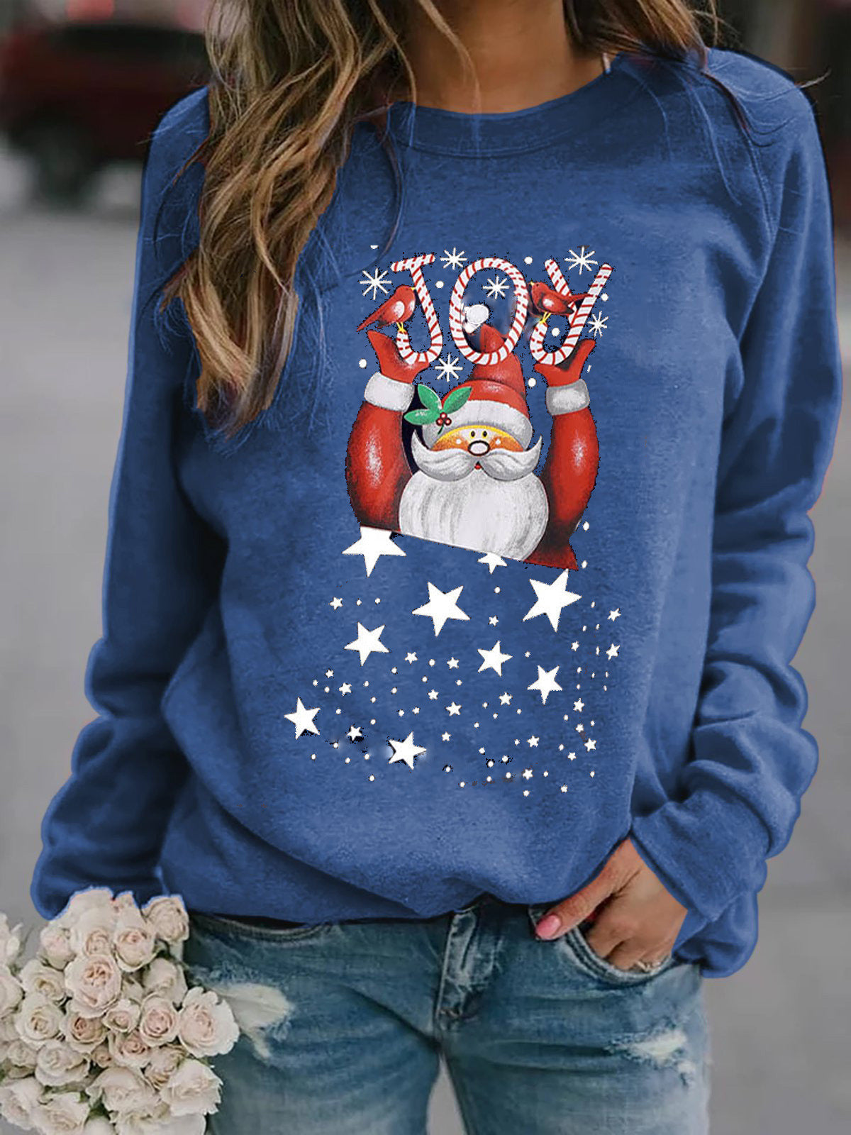 Damen Sweatshirt mit festlichem Weihnachtsmotiv Krohn-e