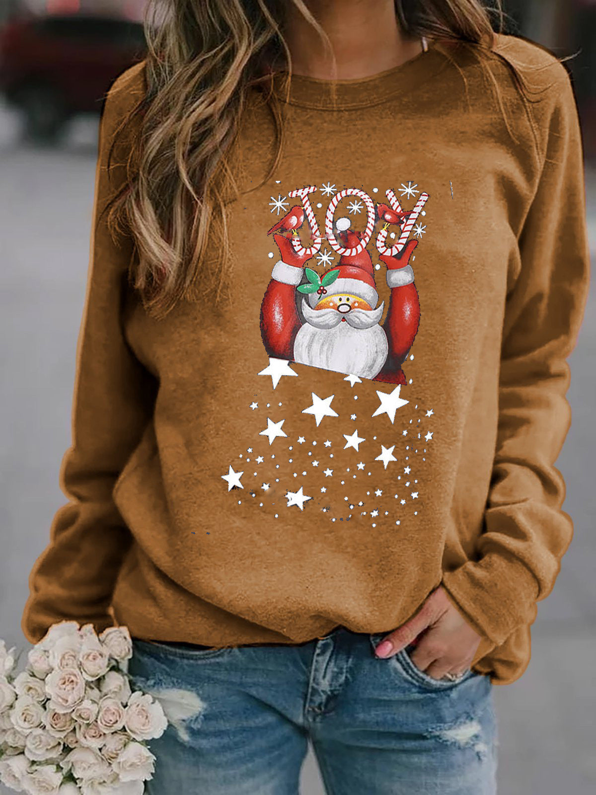 Damen Sweatshirt mit festlichem Weihnachtsmotiv Krohn-e