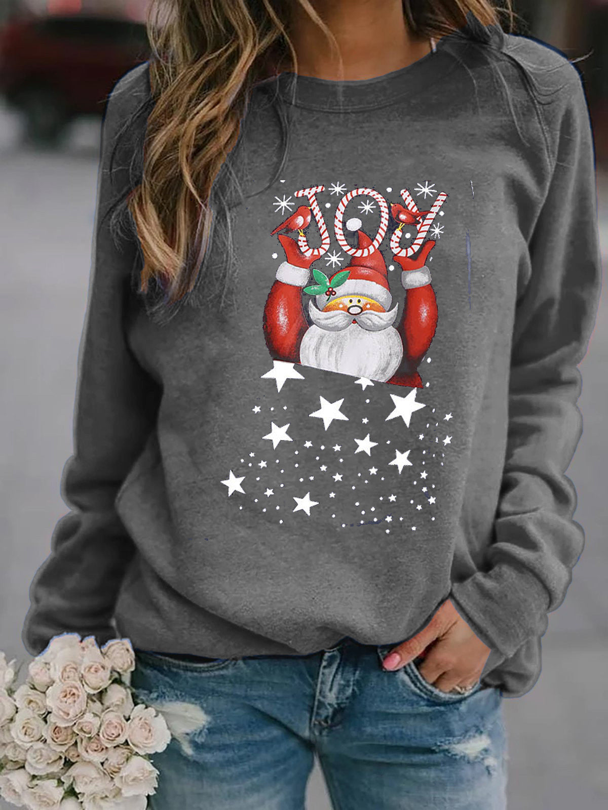 Damen Sweatshirt mit festlichem Weihnachtsmotiv Krohn-e
