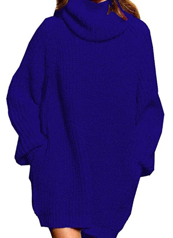 Damen Oversized Strickpullover mit hohem Kragen und weitem Schnitt Krohn-e