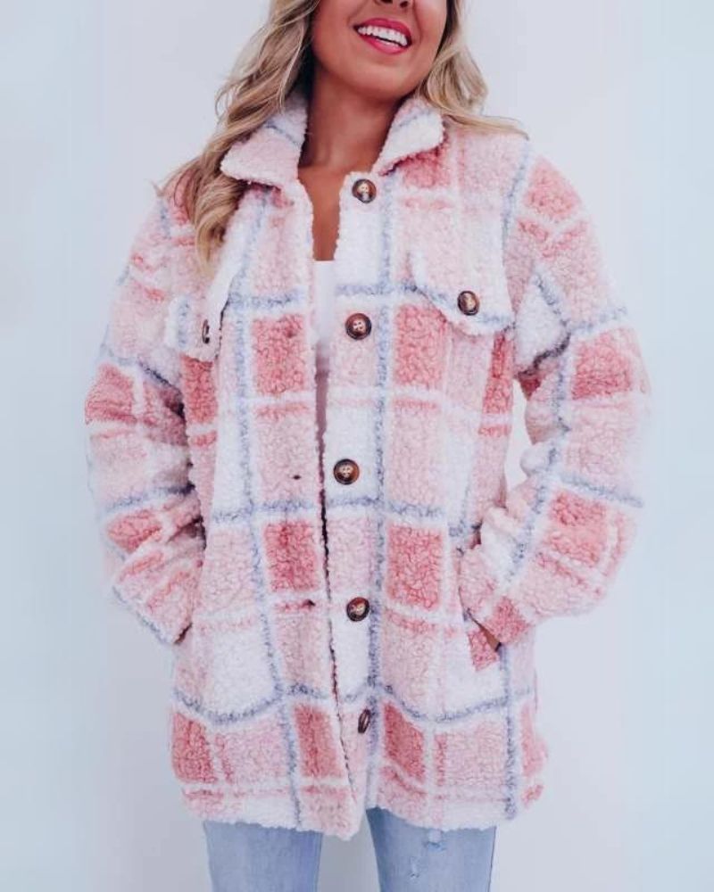 Krohn-e | Polar Fleece Plaid Jacke