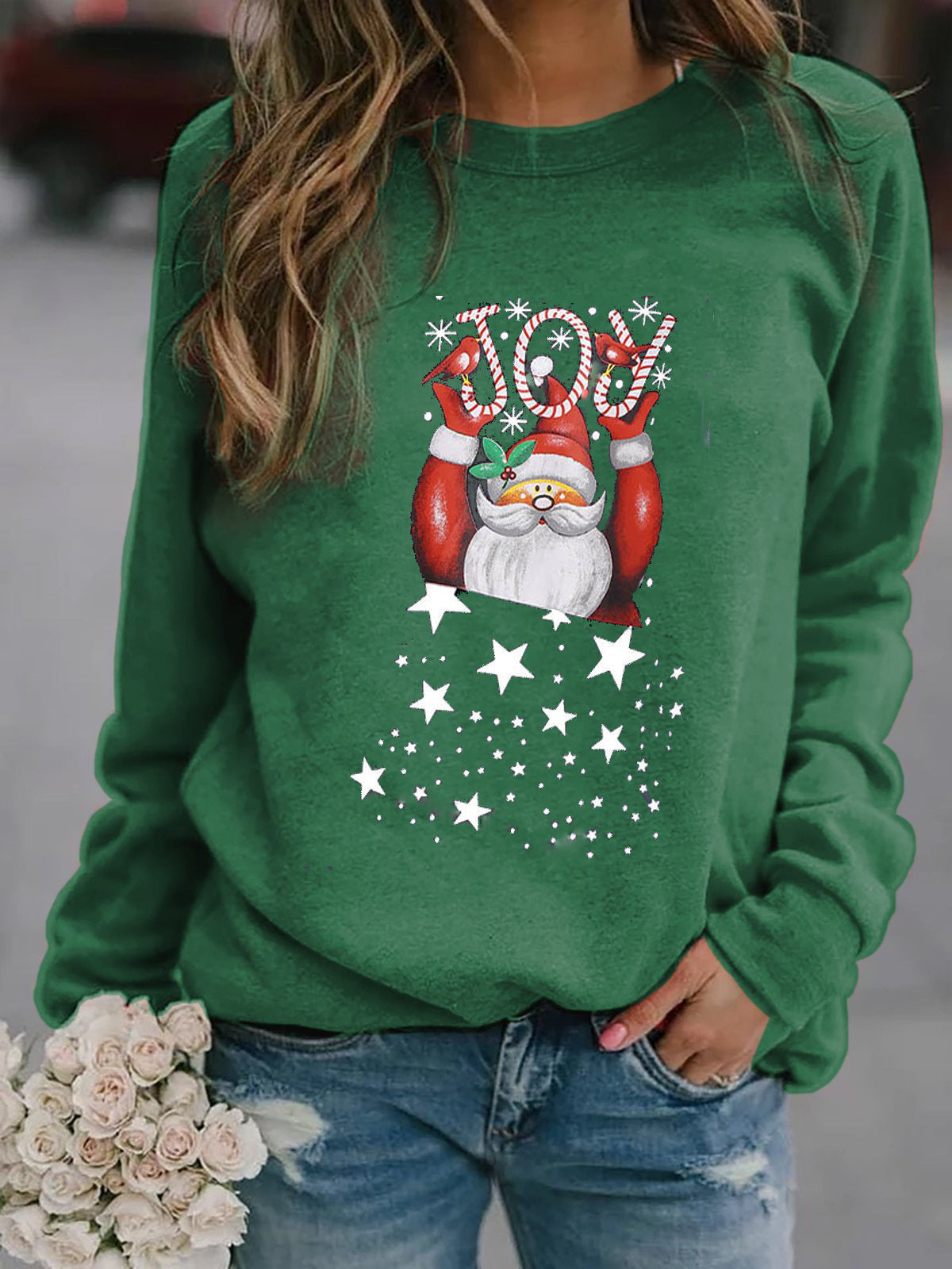 Damen Sweatshirt mit festlichem Weihnachtsmotiv Krohn-e