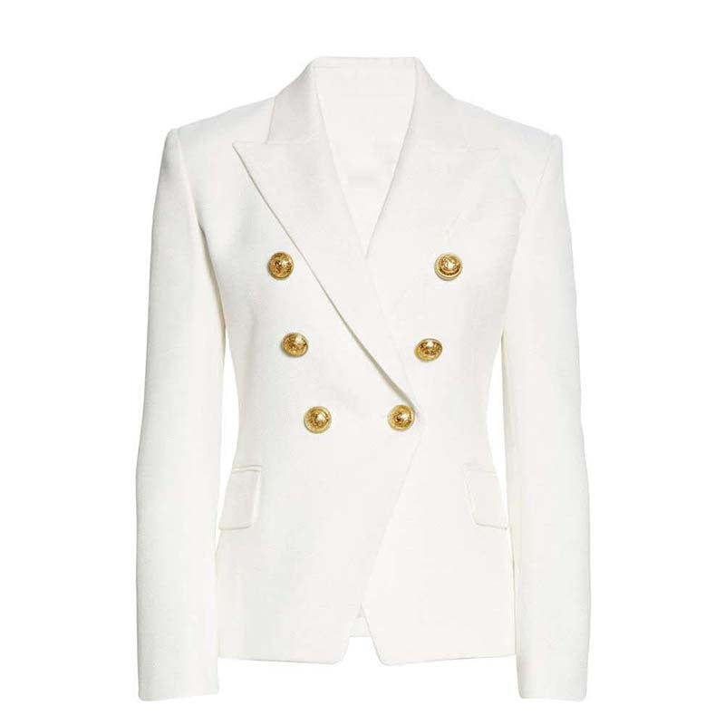 Damen Elegante Doppelreihige Blazerjacke mit goldenen Knöpfen Krohn-e