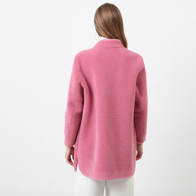Damen Flauschige Fleecejacke mit elegantem Schnitt und praktischen Taschen Krohn-e
