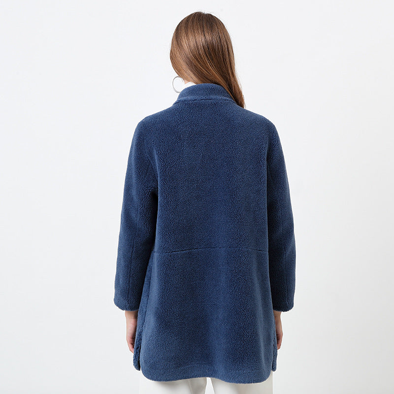 Damen Flauschige Fleecejacke mit elegantem Schnitt und praktischen Taschen Krohn-e