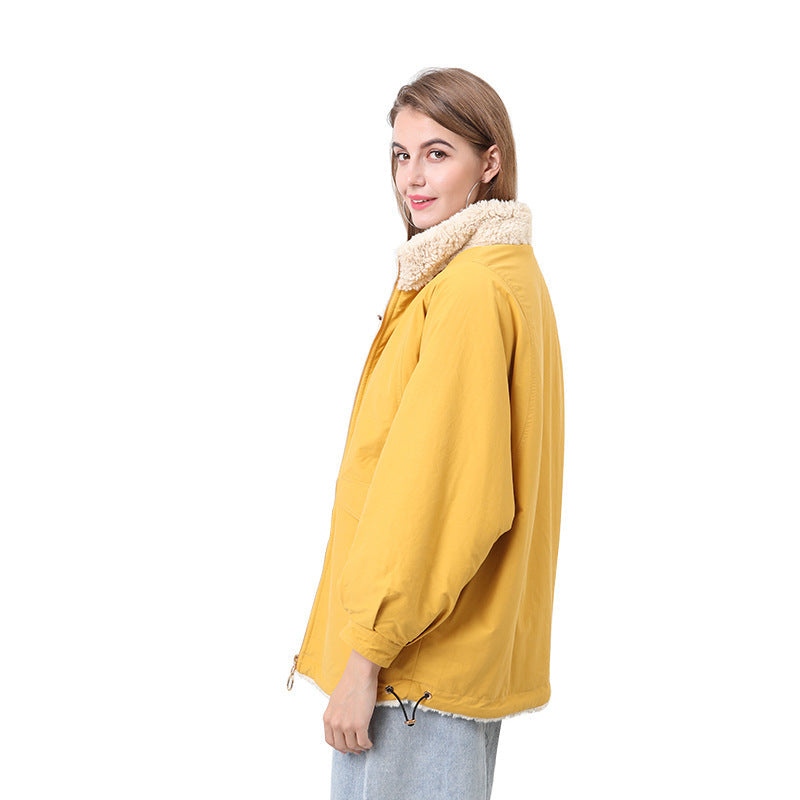 Damen Kuschelige und warme Outdoorjacke mit hohem Kragen Krohn-e