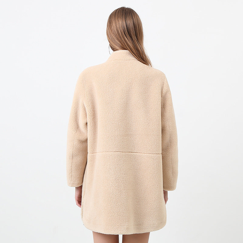 Damen Flauschige Fleecejacke mit elegantem Schnitt und praktischen Taschen Krohn-e