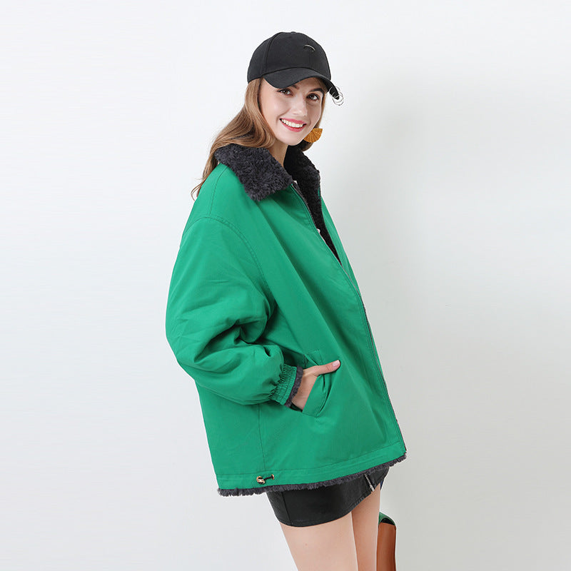 Damen Gemütliche Oversized-Jacke mit Kapuze und Teddy-Futter Krohn-e