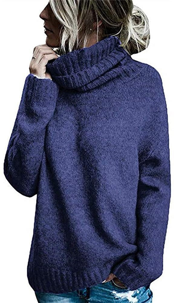 Damen Grobstrickpullover mit hohem Kragen und lässigem Schnitt Krohn-e