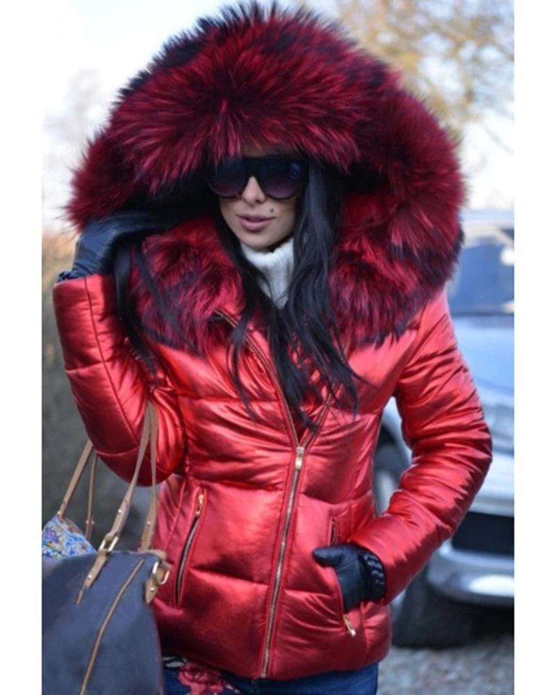 Damen Steppjacke mit luxuriösem Fellkragen und praktischen Taschen Krohn-e