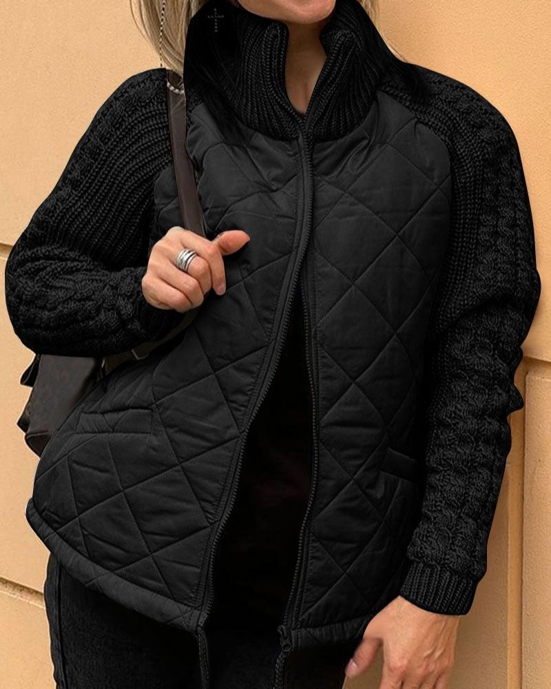 Krohn-e | Legere Strickjacke mit Reißverschluss