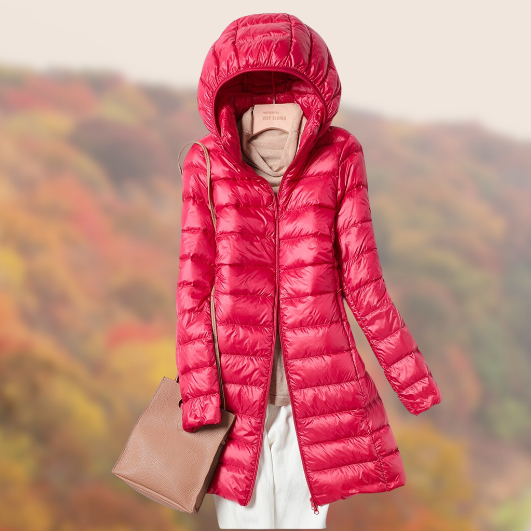 Krohn-e | Puffermantel mit Kapuze für Frauen - Warm