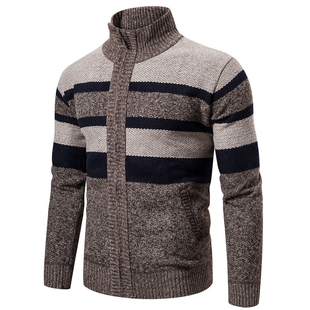 Herren Strickjacke mit modernem Stehkragen Krohn-e