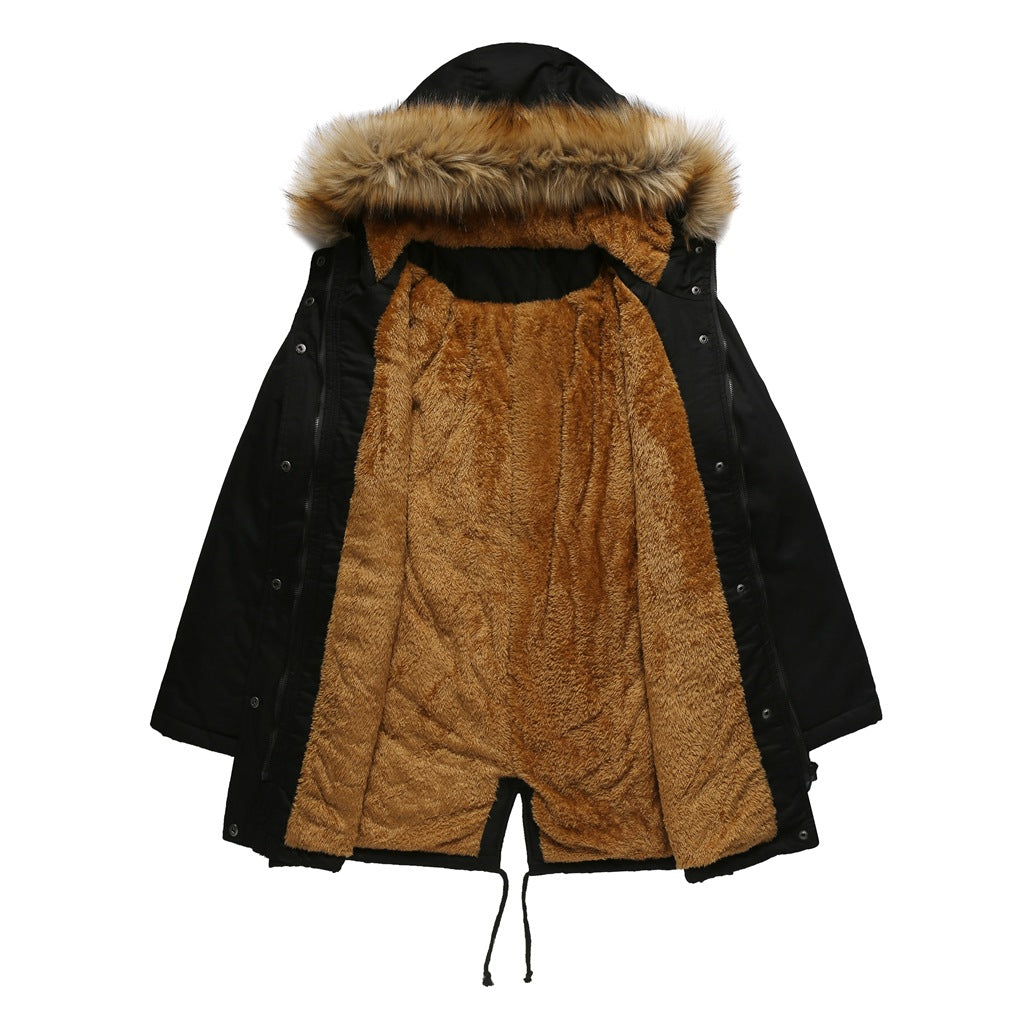 Damen warme Outdoor-Parka mit abnehmbarer Kapuze und luxuriösem Kunstfell Krohn-e