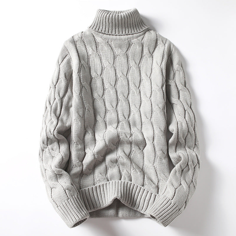 Herren Strickpullover mit Rollkragen und Zopfmuster Krohn-e