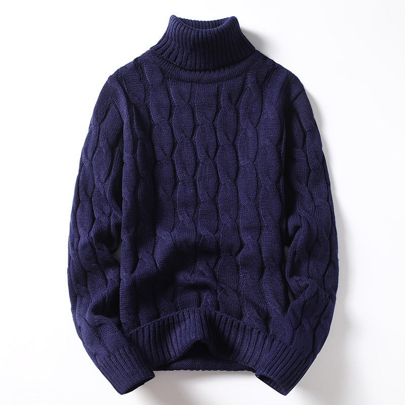Herren Strickpullover mit Rollkragen und Zopfmuster Krohn-e