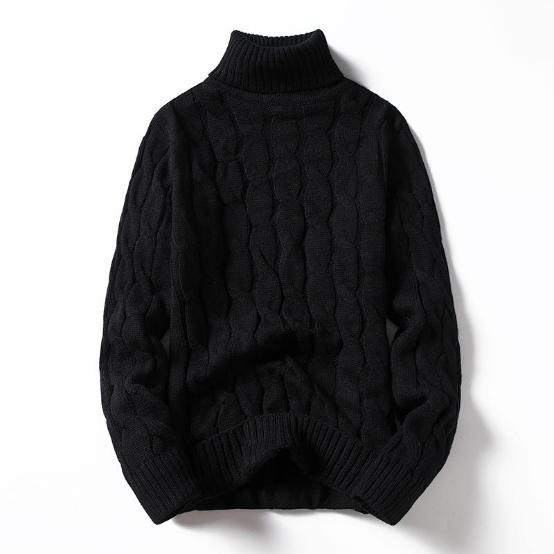 Herren Strickpullover mit Rollkragen und Zopfmuster Krohn-e