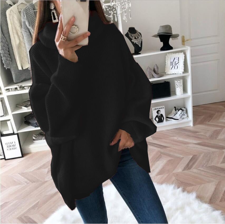 Damen Großer Strickpullover mit hohem Kragen und lässigem Schnitt Krohn-e