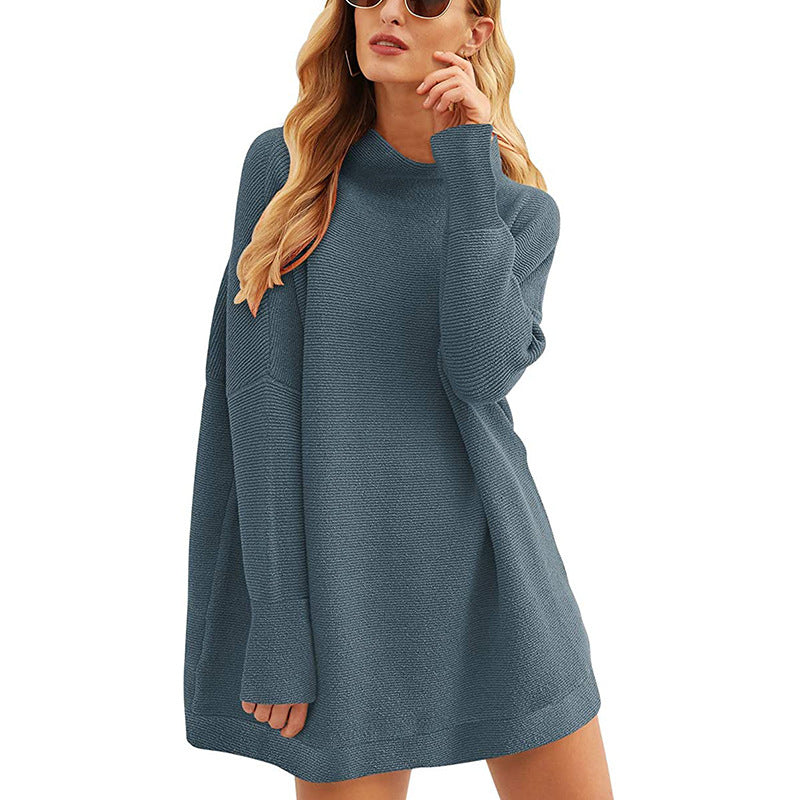 Damen Lässiger Langarm-Strickpulli mit überschnittener Schulter Krohn-e