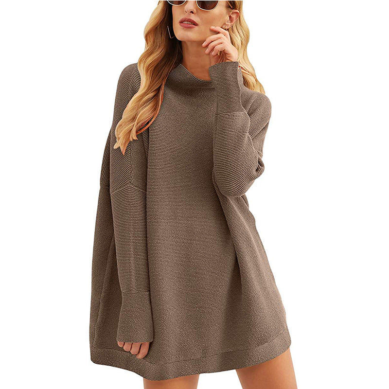 Damen Lässiger Langarm-Strickpulli mit überschnittener Schulter Krohn-e
