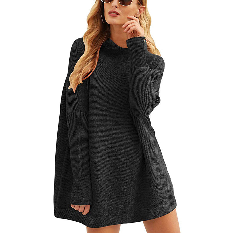 Damen Lässiger Langarm-Strickpulli mit überschnittener Schulter Krohn-e