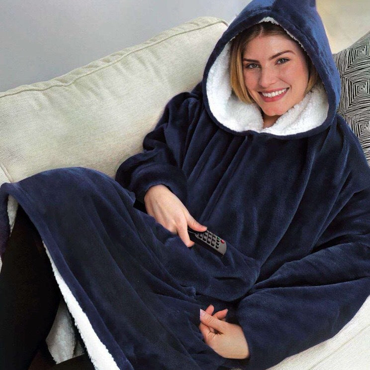 Damen Großer Kapuzenpullover mit kuscheligem Fleece und praktischen Taschen Krohn-e