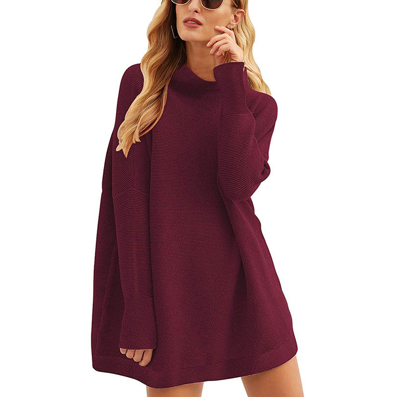 Damen Lässiger Langarm-Strickpulli mit überschnittener Schulter Krohn-e