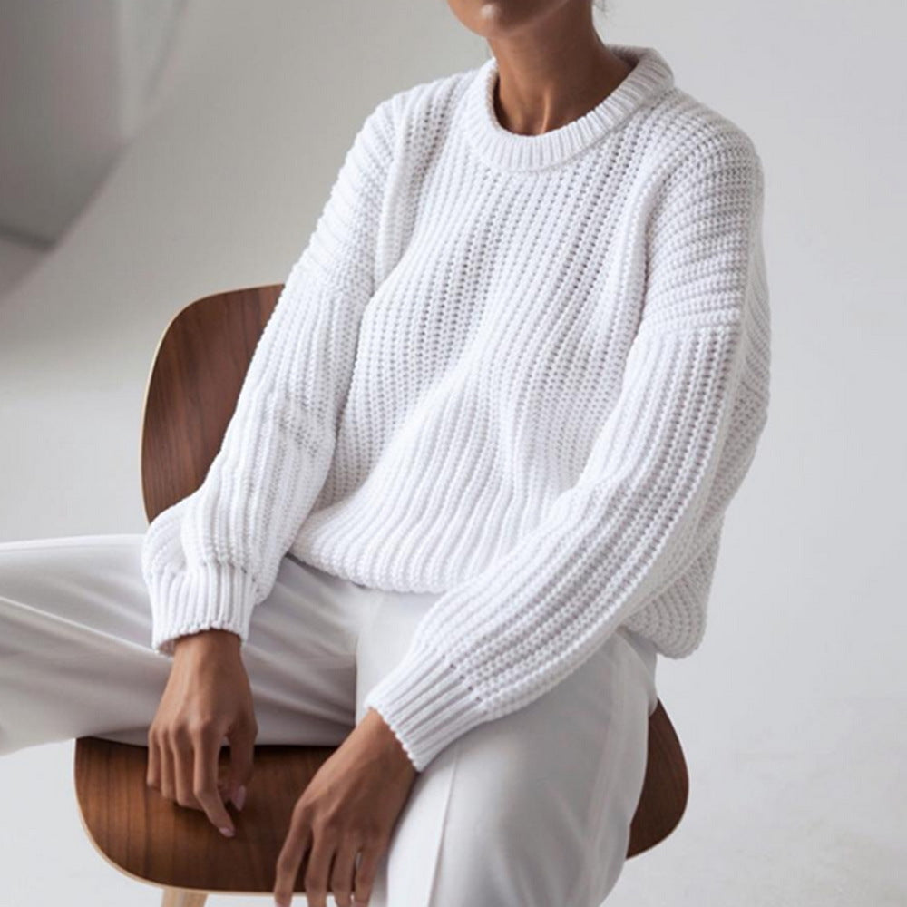 Damen Grobstrickpullover mit lässiger Passform und oversize Ärmeln Krohn-e