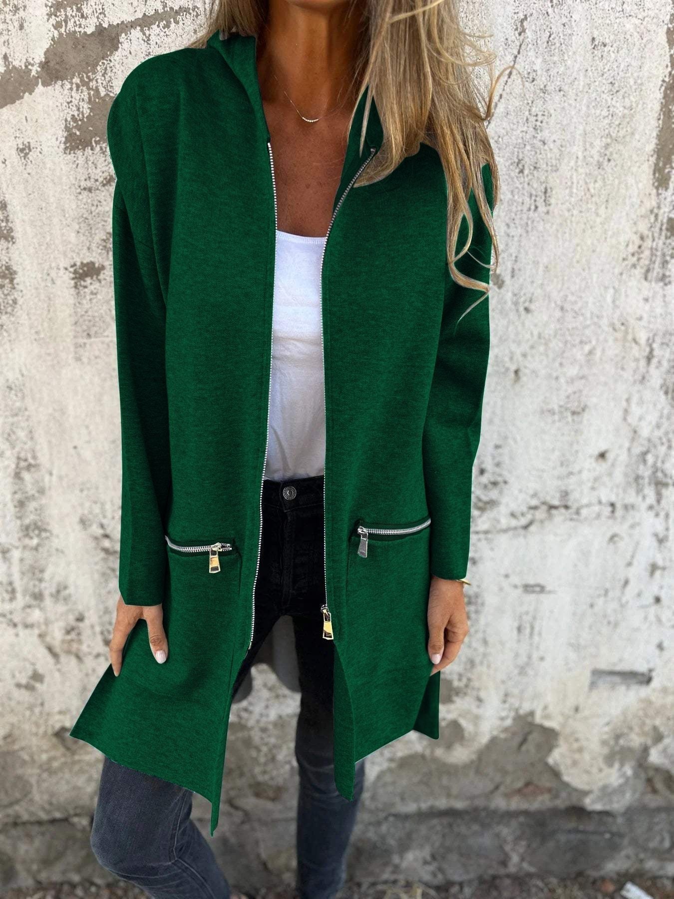 Krohn-e | Casual Jacke mit Rundhalsausschnitt und Reißverschluss