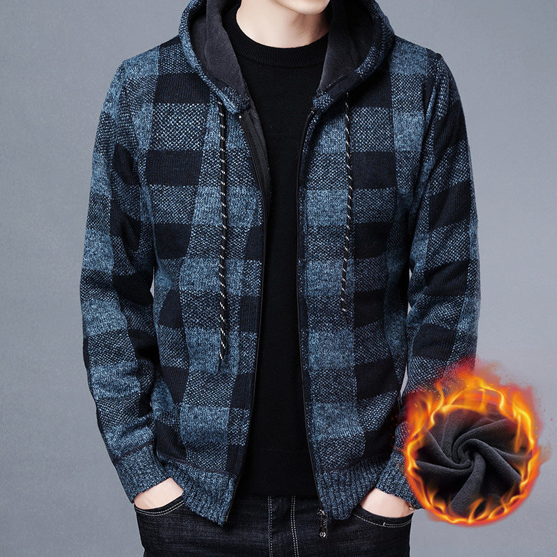 Herren gemütlicher Sweatshirtjacke mit Wollmix Krohn-e