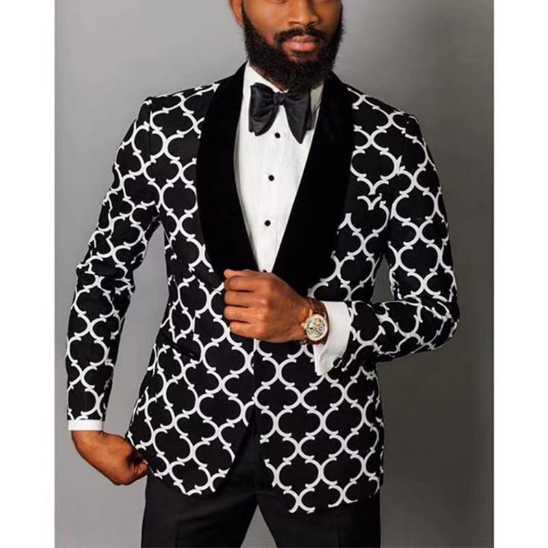Herren eleganter Designer-Sakko mit auffälligem Muster Krohn-e