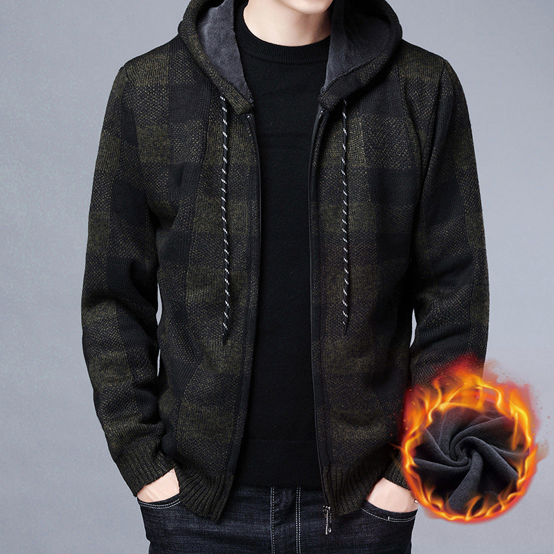 Herren gemütlicher Sweatshirtjacke mit Wollmix Krohn-e