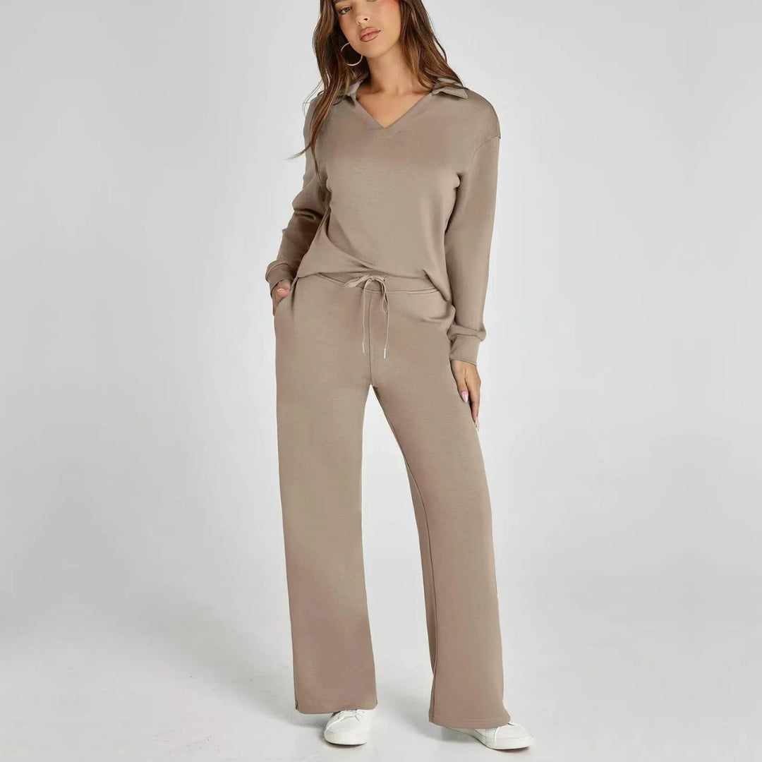 Krohn-e | Damen Loungewear Satz mit Weiten Hosen