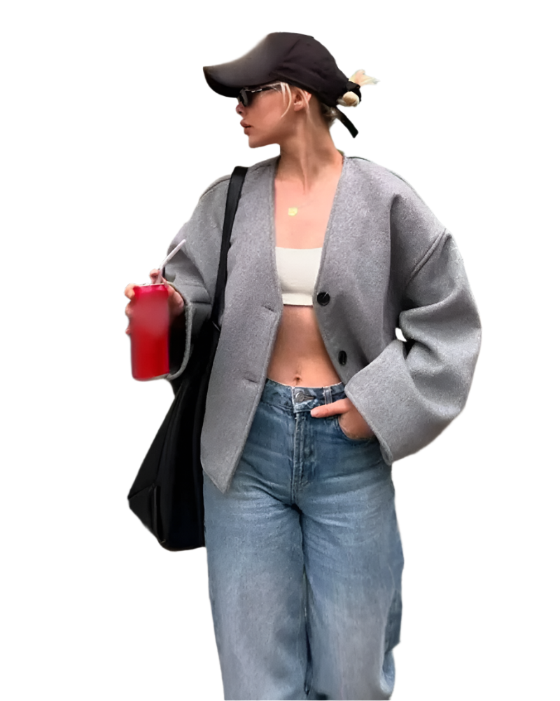 Krohn-e | Luxus Blazerjack mit Faux Fur für Damen