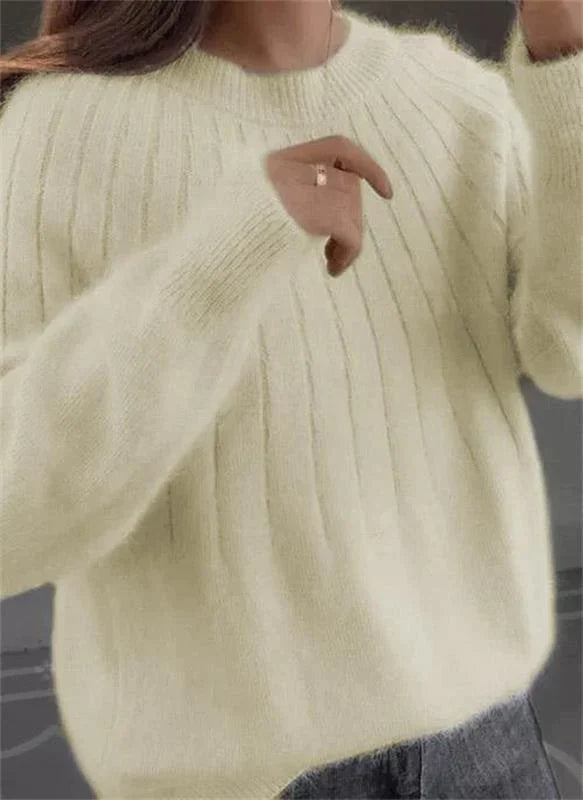 Krohn-e | Flauschiger Cashmere Ähnlicher Strickpullover