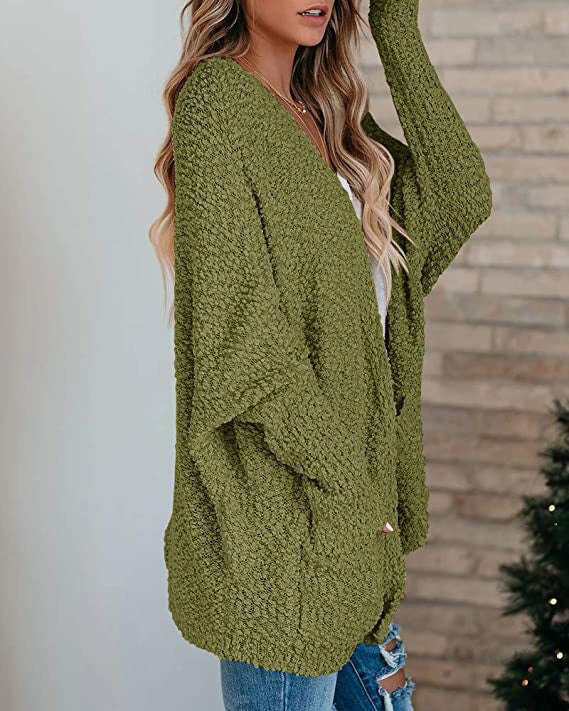 Damen Großer Cardigan mit lockerer Struktur Krohn-e
