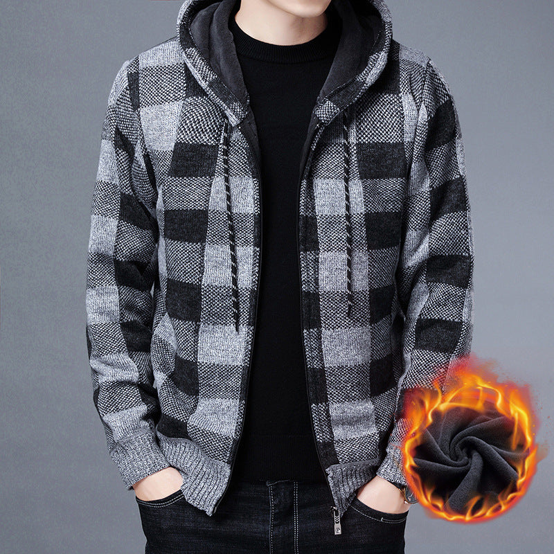 Herren gemütlicher Sweatshirtjacke mit Wollmix Krohn-e