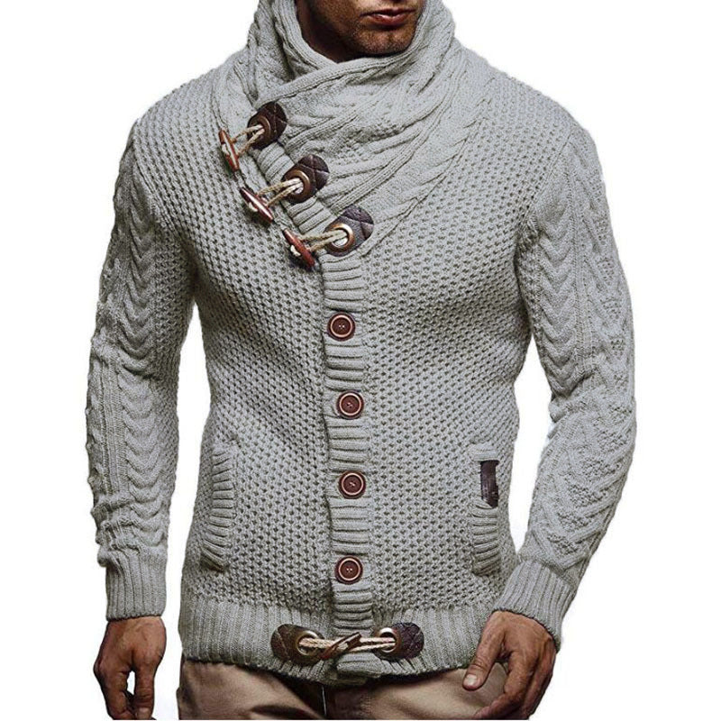 Herren Strickjacke mit asymmetrischem Kragen Krohn-e