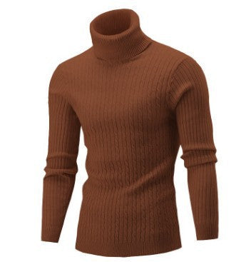 Herren gemütlicher Rollkragenpullover aus feinem Rippstrick Krohn-e