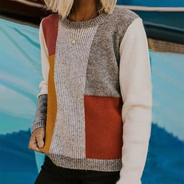 Krohn-e | Patchwork Strickpullover mit Verschiedenen Mustern